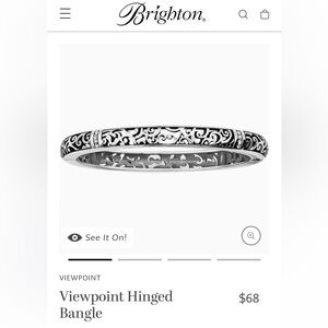 Brighton Silver Hinged Bangle